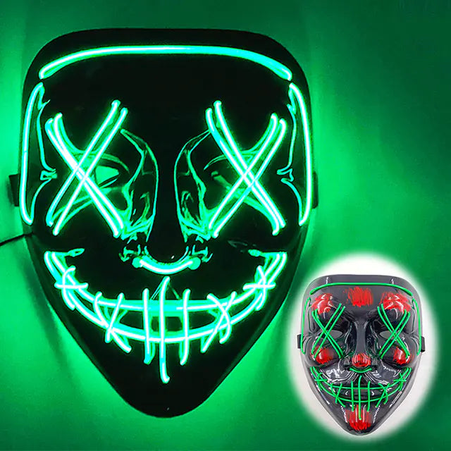 LED Neon Halloween Mask