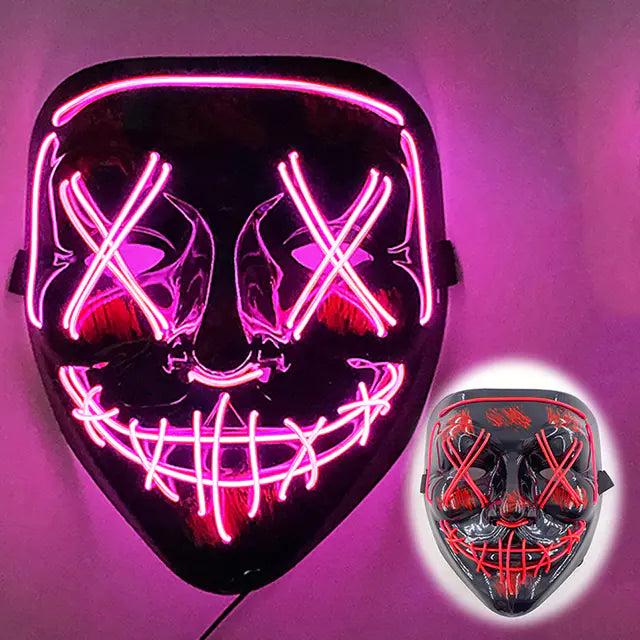 LED Neon Halloween Mask