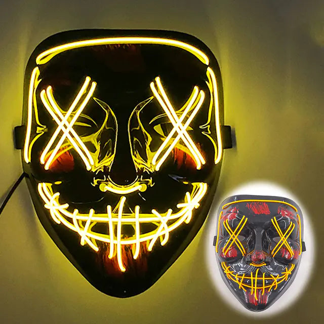 LED Neon Halloween Mask