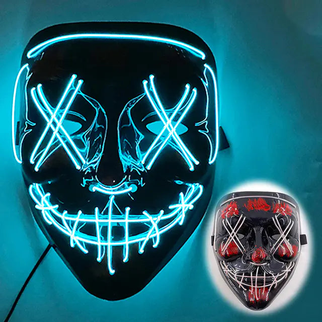 LED Neon Halloween Mask