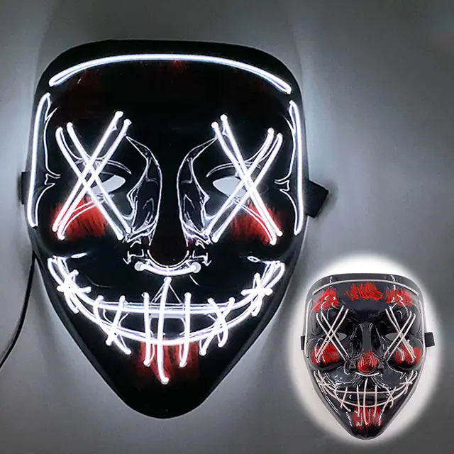 LED Neon Halloween Mask