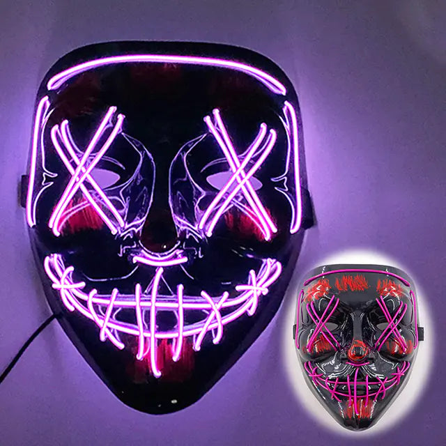 LED Neon Halloween Mask