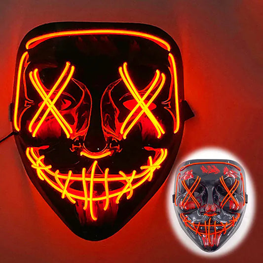 LED Neon Halloween Mask